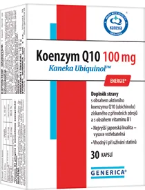 Koenzym Q10 100 mg Kaneka Ubiquinol™, 30 kapslí